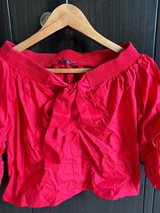 Off Shoulder Red Top