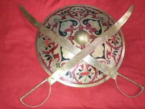 Brass SWORD and DHAAL Showpiece.