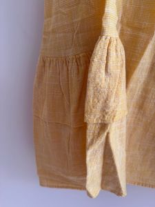 Yellow Ruffle Sleeve Blouse