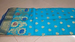 Blue Banarasi Style Saree