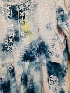 Tie-Dye Embroidered Dress
