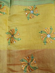 Used Elegant Embroidered Saree