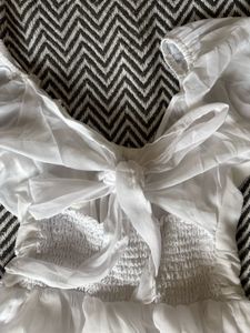 White Flowy Mini Dress