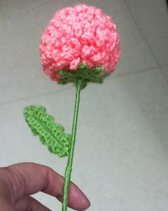 🥀 Elegant Handmade Crochet Ping Pong Flower 🌸✨