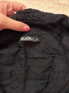 Embroidered Black Shirt