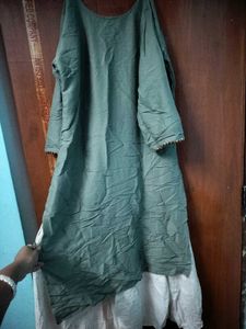 Designer Dress Ghagra Attached Kurta L Size