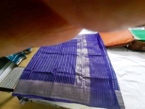 Elegant Purple &amp; Silver Saree