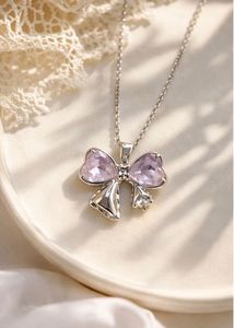Brand New Premium Quality Bow Pendant Necklac