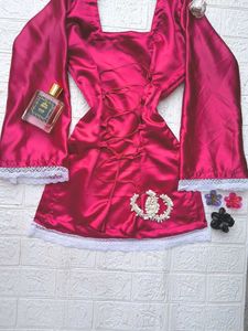 Corset Back Satin Kurti🫶🏻