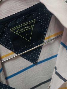 Striped Long Sleeve Polo Shirt