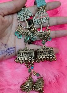 Partywear Big Size Long Earrings 💕🌸