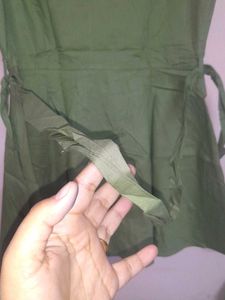 Olive Green Sleeveless Dress