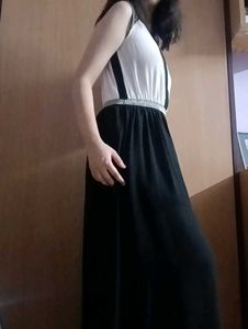 PRICE DROP-Black And White Party Dress