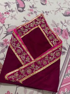 Embroidered Velvet Square Cloth, Brand New