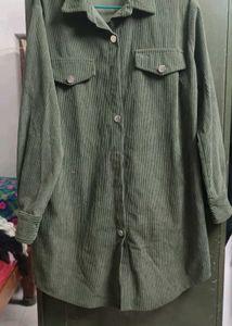 Olive Green Corduroy Shirt