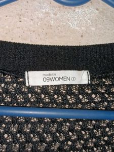 Oversized See-through Crop Shrug Black 🖤