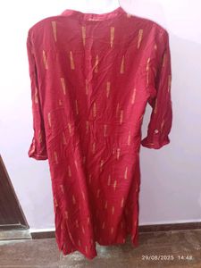 Xxl Maroon Printed Kurta