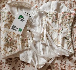 Off-white Tie-up Corset Top