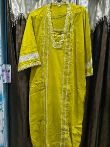 Elegant Yellow Kurta with Free gift