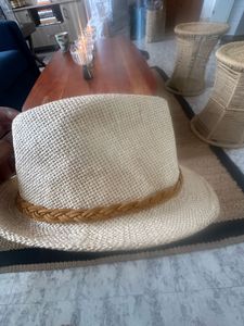 Sustainably Made Straw Hat With Leather Details