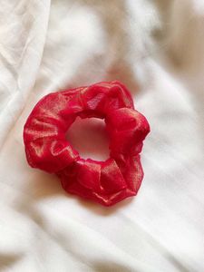 Organza Scrunchies ( Dark Pink )