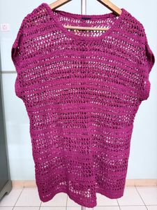 Magenta Knit Top