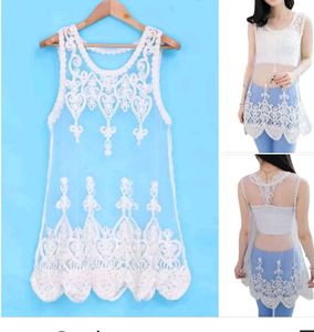 Elegant White Lace  Beach Party Dress