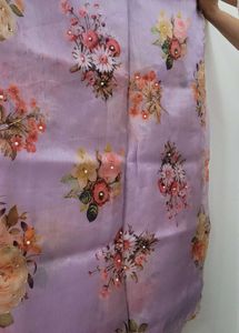 Floral Lavender Saree