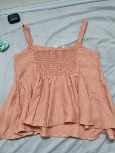 Peach A LINE TOP