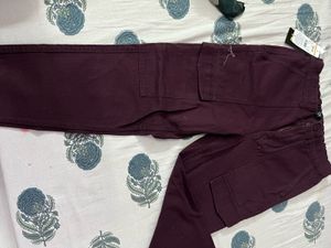 Burgundy Cargo Pants