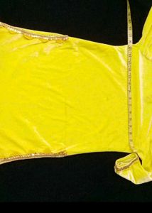 Elegant Yellow Velvet Kurta Set