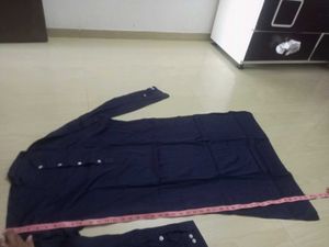 Cotton Men&#39;s Kurta - Nevy Blue