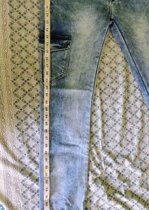 Acid Wash Denim Joggers