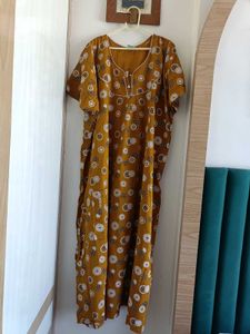 Mustard plus size nighty
