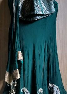 New green embellished Designer Lehenga Choli.