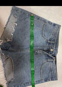 Distressed Denim Shorts