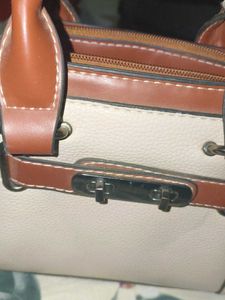 Tan &amp; Brown Satchel