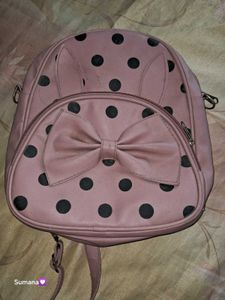 Pink Polka Dot Backpack