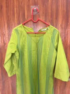 Green Striped Kurta