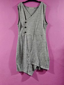 Imported Silver Casual Mini Dress