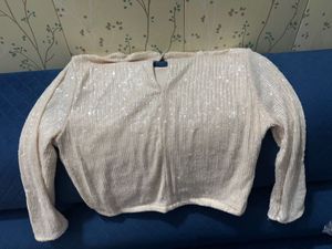 Sequin Ribbed Top