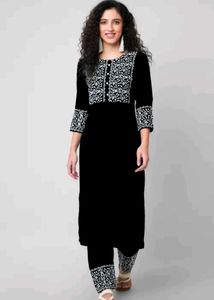 Black Chikankari Suit