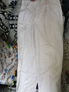 White Pleated Pants
