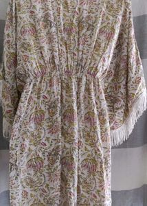 Floral Print Kaftan Dress