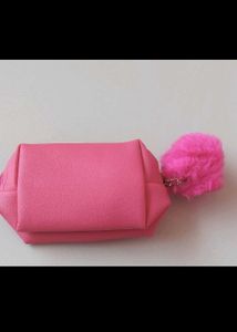 Pink Small Pomp Pouch