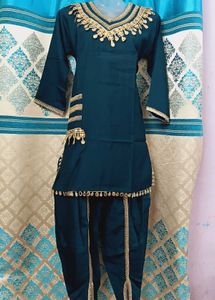 Wine Cord Set With Tulip Pant