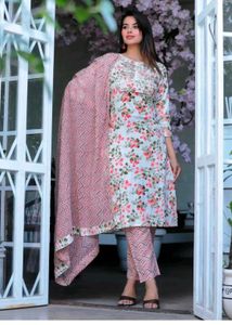 Floral Print 3 Piece Dress