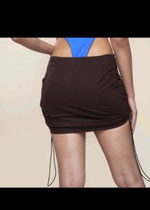 Brown Pocket Skirt
