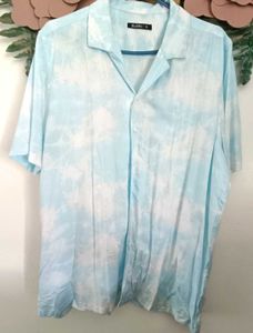 Mens Blue Tie-Dye Shirt