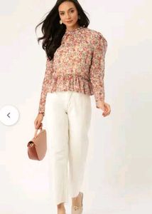 Twenty Dresses Floral Print  High Neck Top